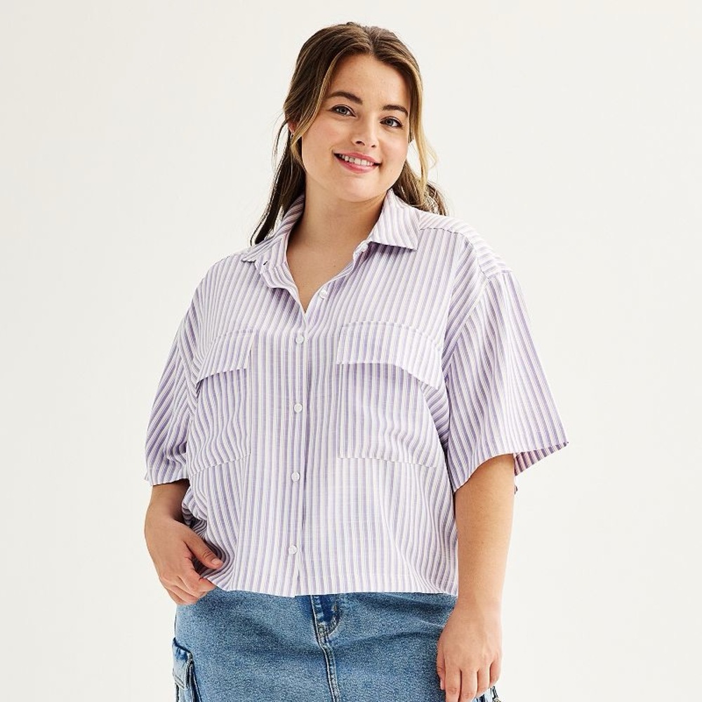Elegant Striped Button Down Shirt*